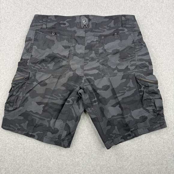 Kuhl Shorts Mens 36 Blue Gray Camo Ambush Cargo Tactical Utility Hiking Outdoor - Picture 6 of 16